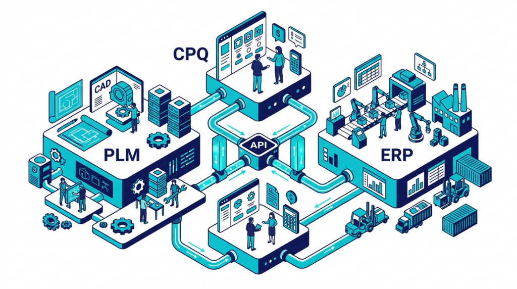 L'interopérabilité au cœur de l'Usine du Futur : Connecter le CPQ au PLM et à l'ERP